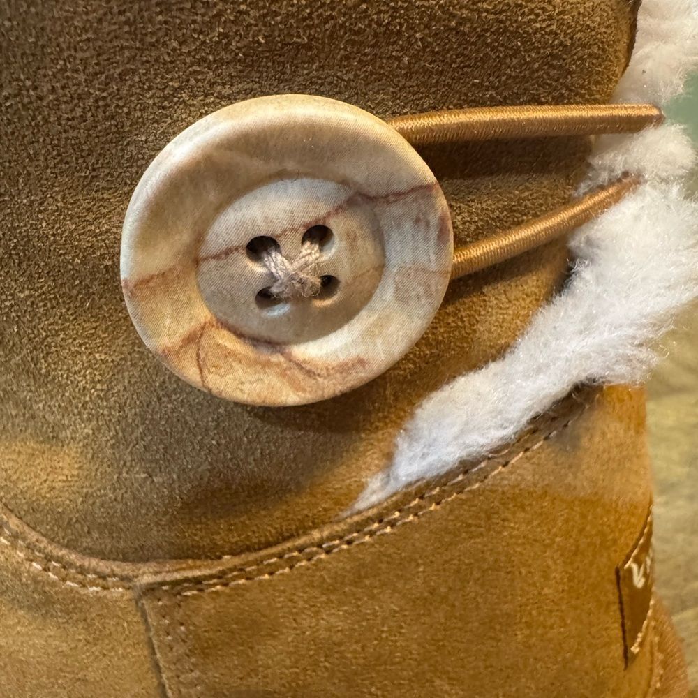Koolaburra by UGG, Nalie Mini Chestnut Fur Lined Button Boots Women’s size 5 - Picture 5 of 16